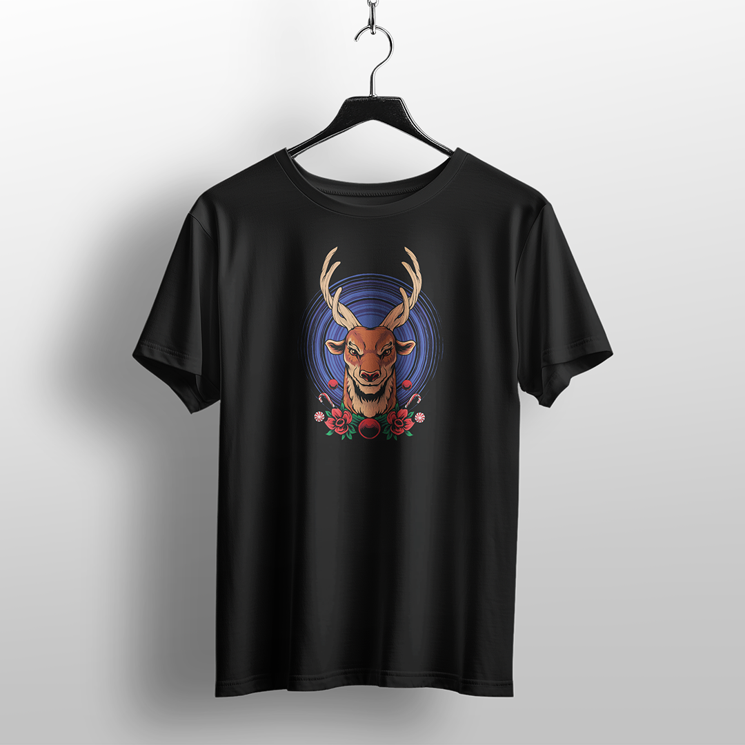 Aggressive Deer Stag Christmas T-Shirt