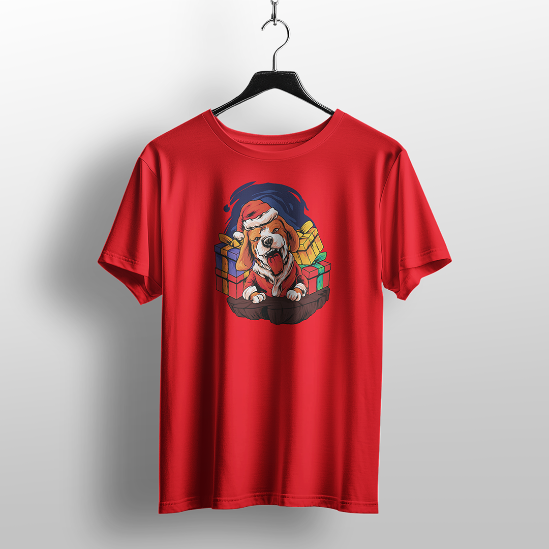 Santa Paws Beagle Christmas T-Shirt