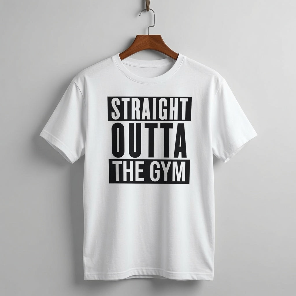 "Straight Outta The Gym" Retro Parody Graphic Tee
