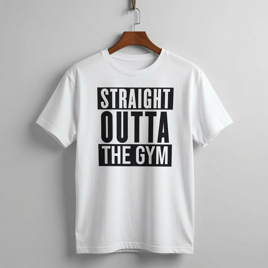 "Straight Outta The Gym" Retro Parody Graphic Tee