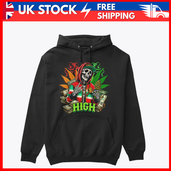 High Life Skull Graphic Hoodie – Premium Unisex Streetwear