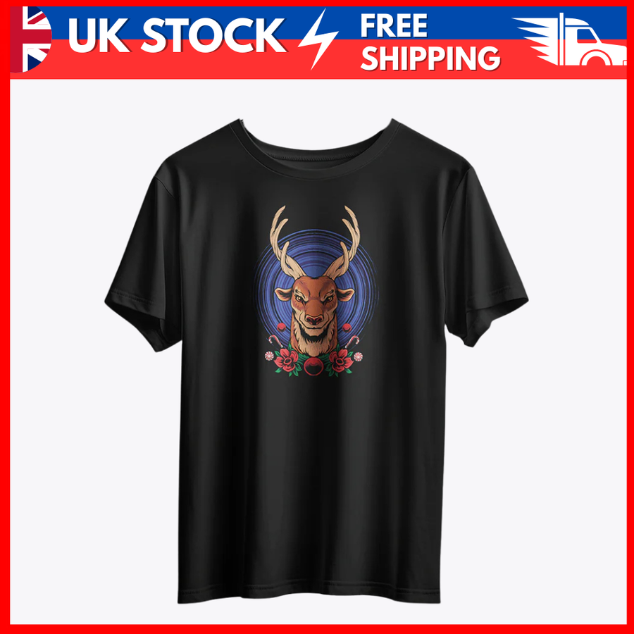 Aggressive Deer Stag Christmas T-Shirt