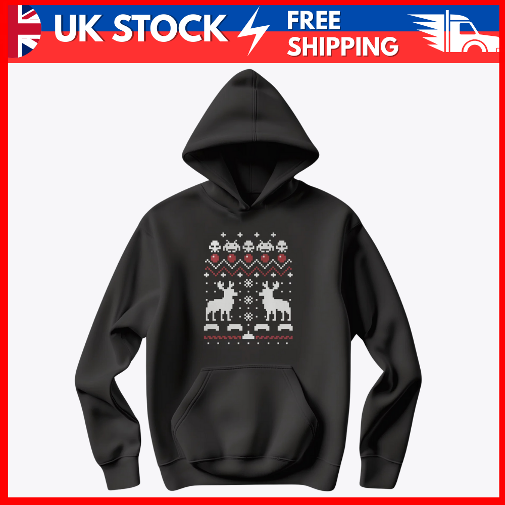 Festive Deer Hoodie – Perfect for Cozy Christmas Vibes