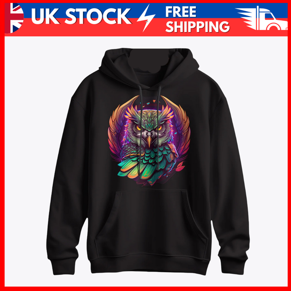 Vibrant Owl Spirit Hoodie