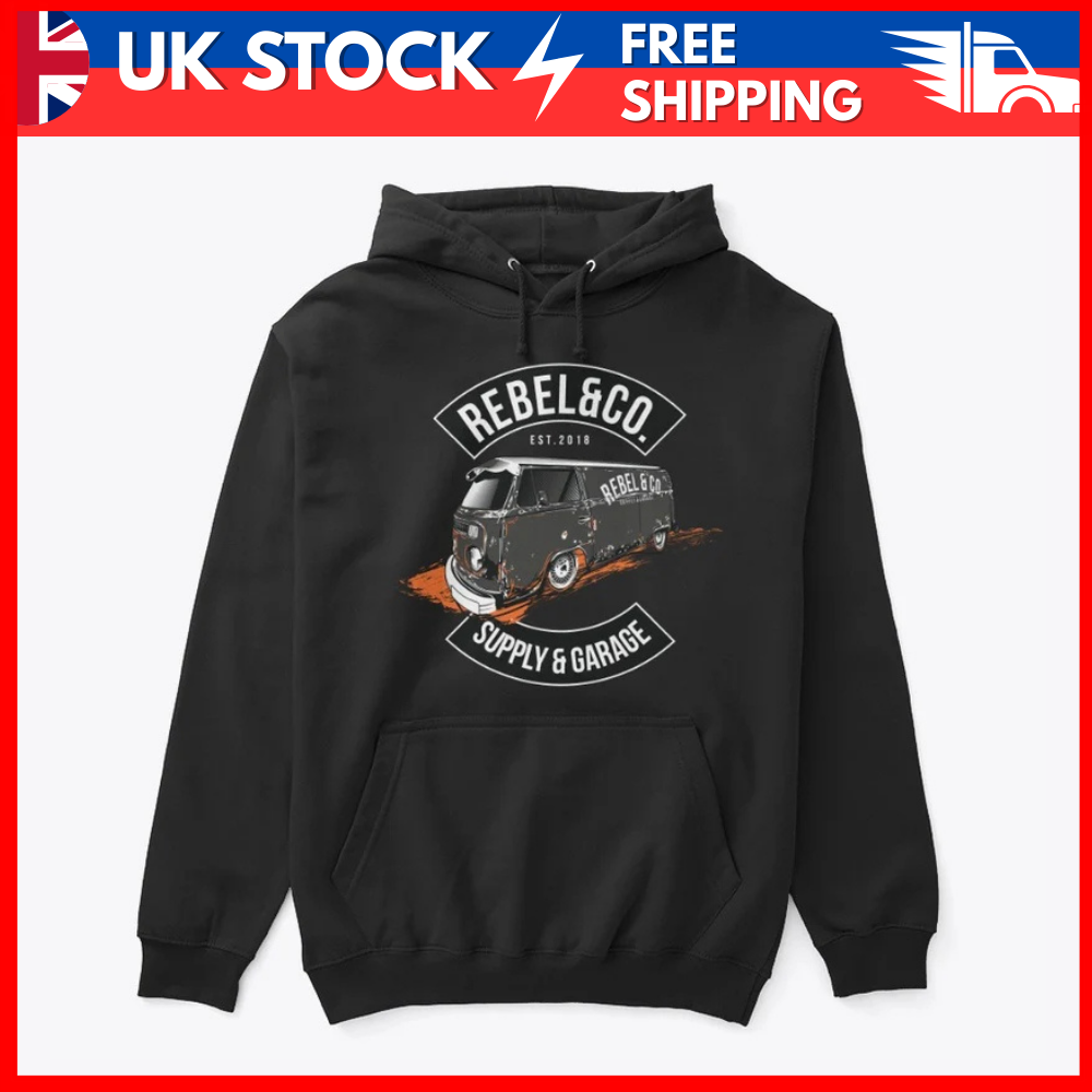 Co. Vintage VW Bus Black Hoodie