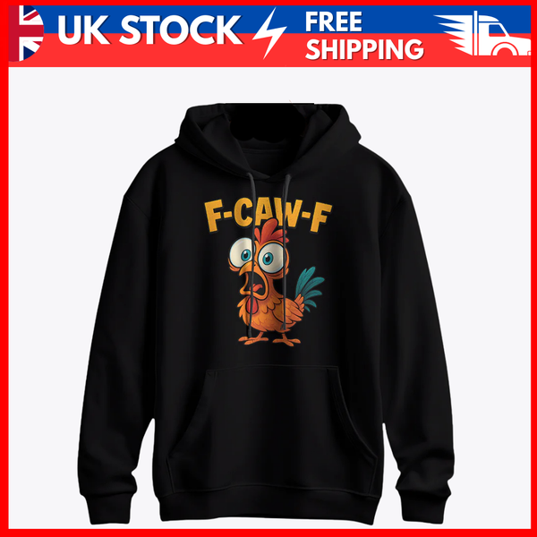 Funny Rooster  Shocked Rooster Hoodie – Cartoon Humor Design