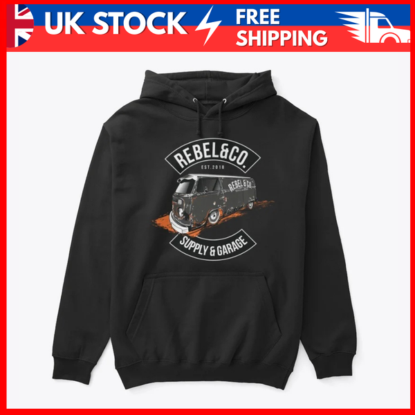 Co. Vintage VW Bus Black Hoodie