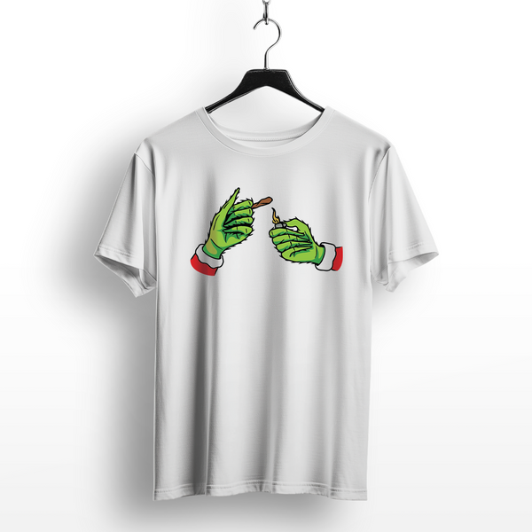 Christmas Grinch Hands Lighting Up Tee