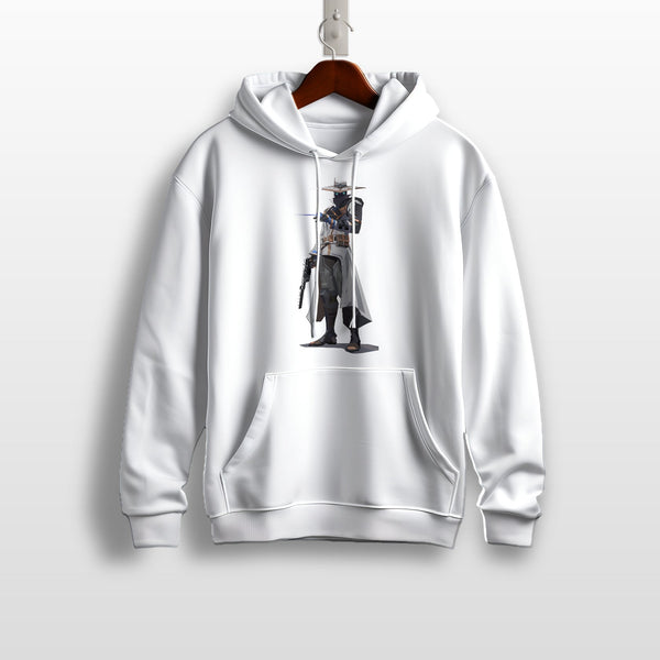 Black Hoodie with a Cowboy Character
