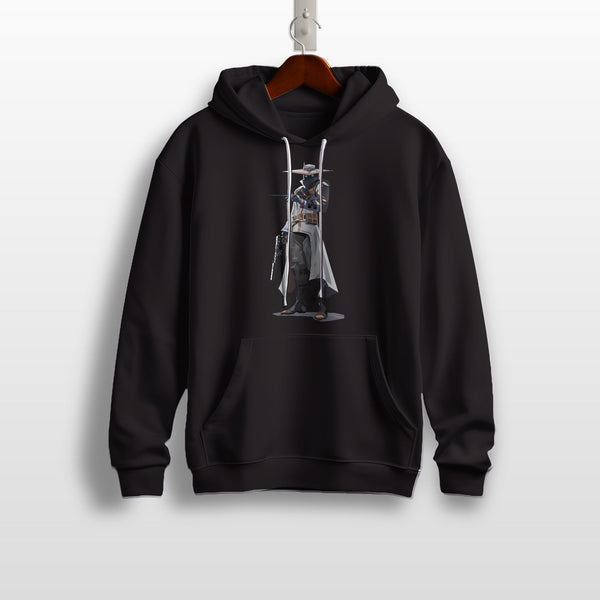 Black Hoodie with a Cowboy Character