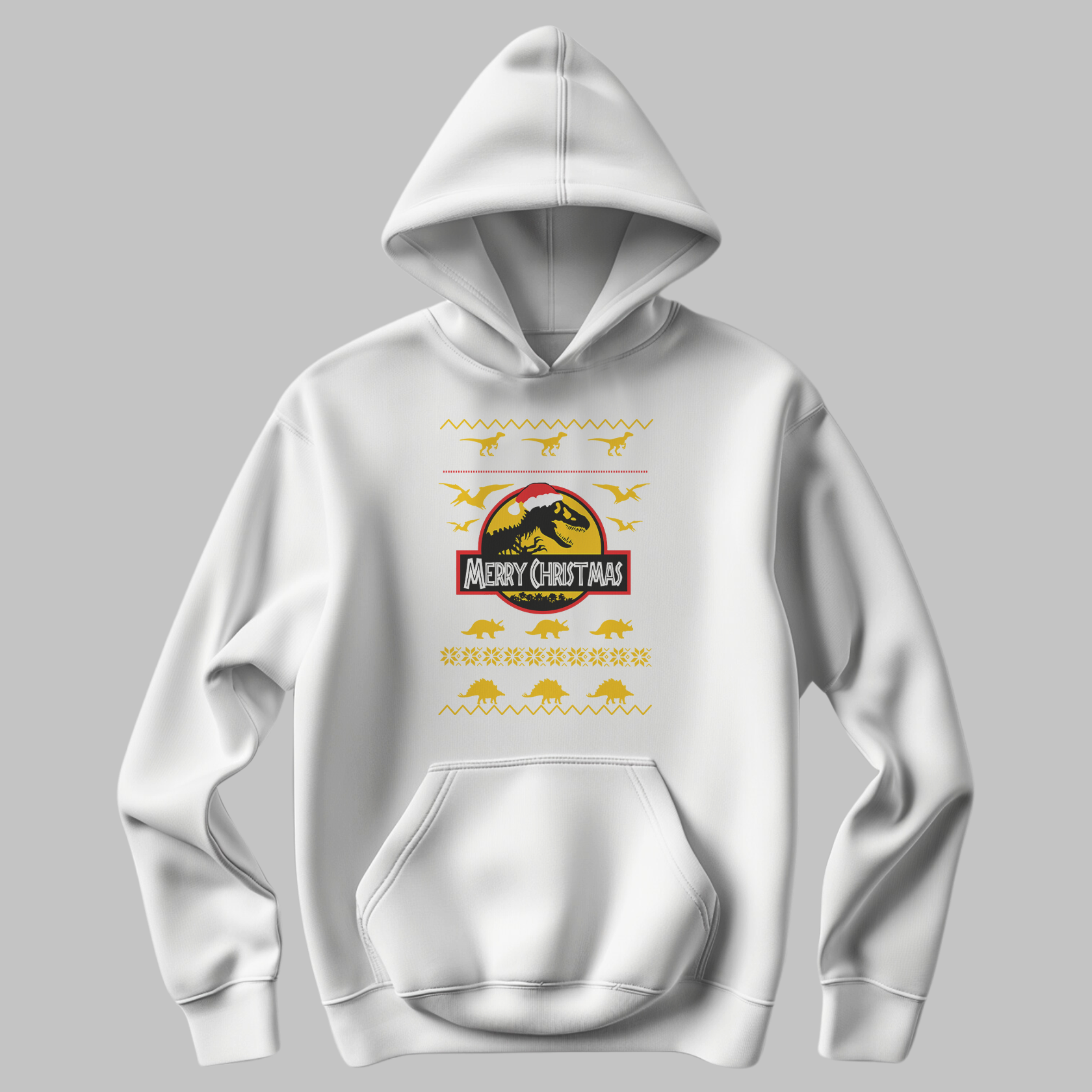 Yellow Christmas Trees Hoodie – Merry Christmas Design | Cozy Holiday Wear