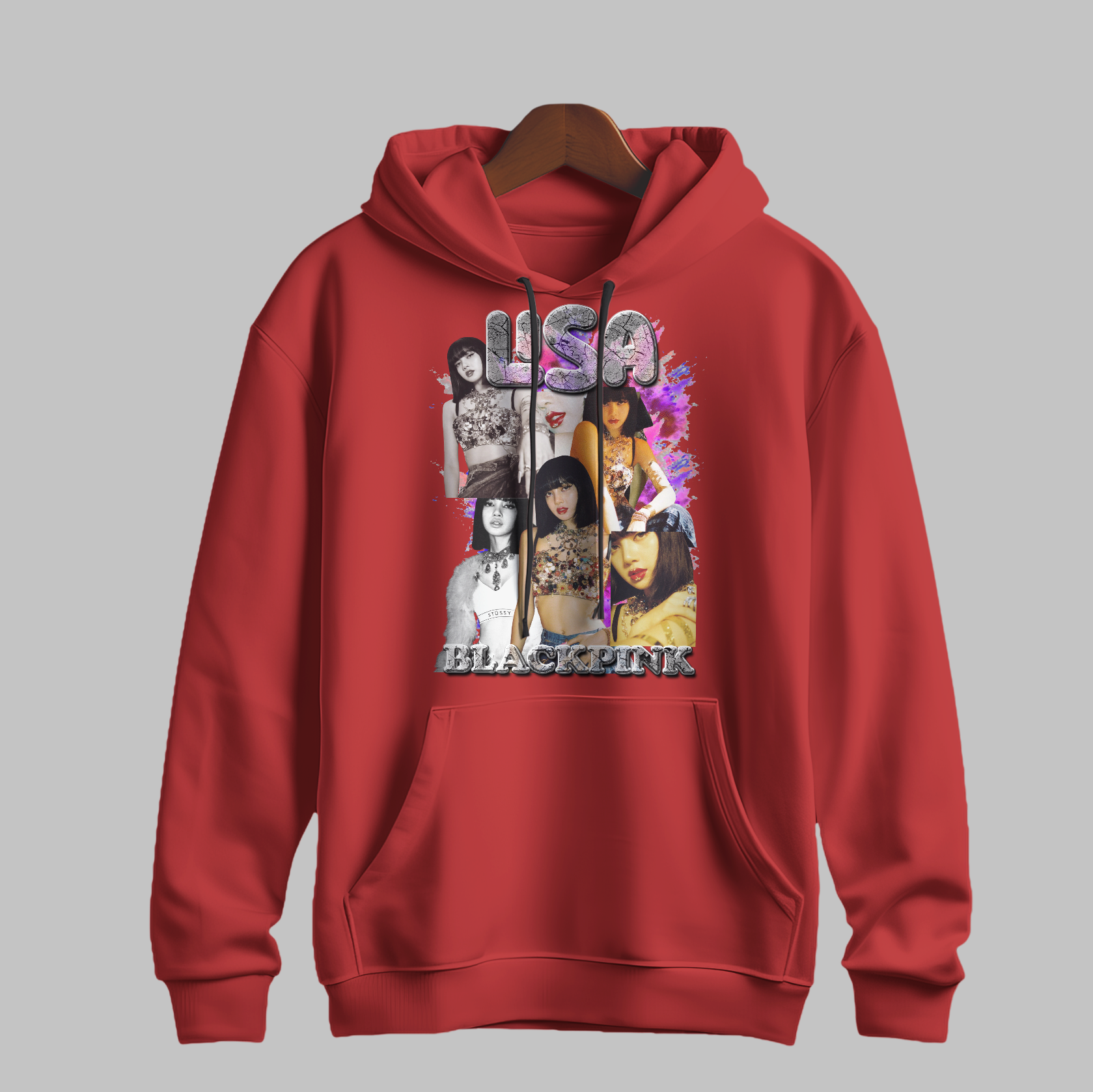 LISA Monochrome Splash Hoodie