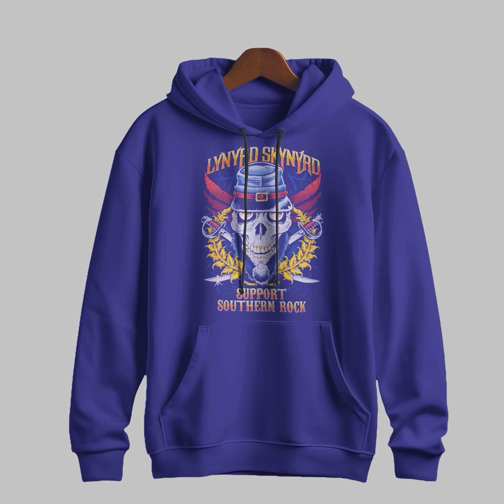 Southern Rock Skull Hoodie – Classic Rock Inspired Pullover