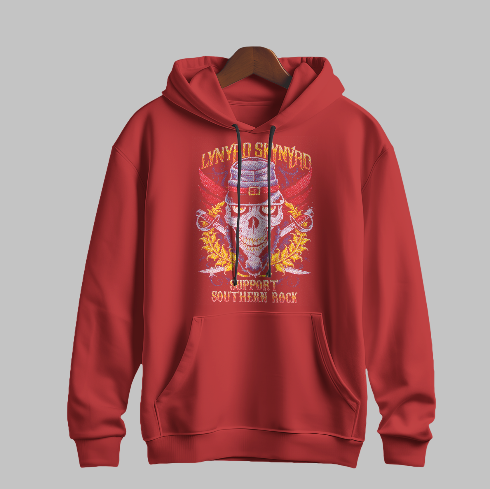 Southern Rock Skull Hoodie – Classic Rock Inspired Pullover
