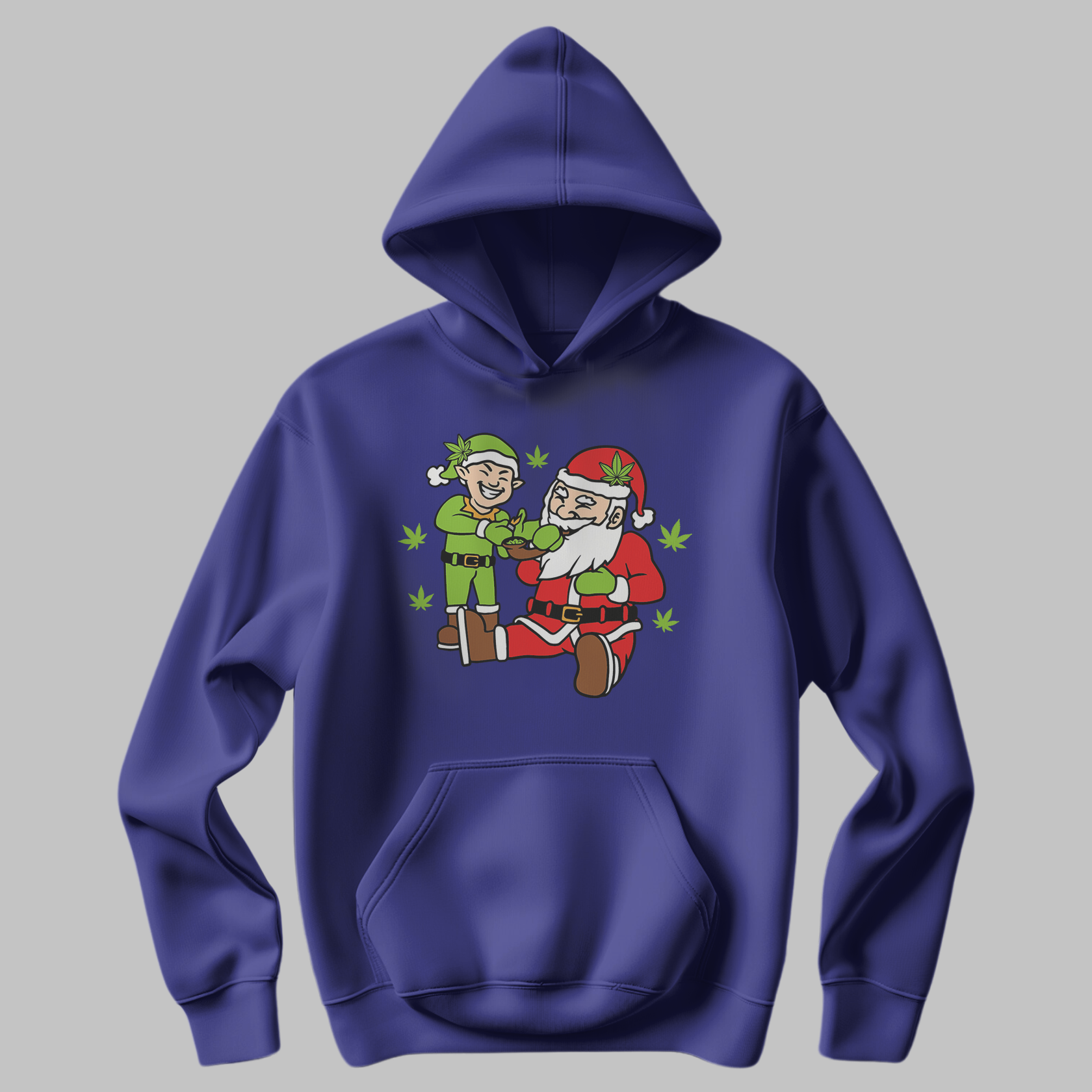 Blue Santa Hoodie - Festive & Cozy for the Holiday Season