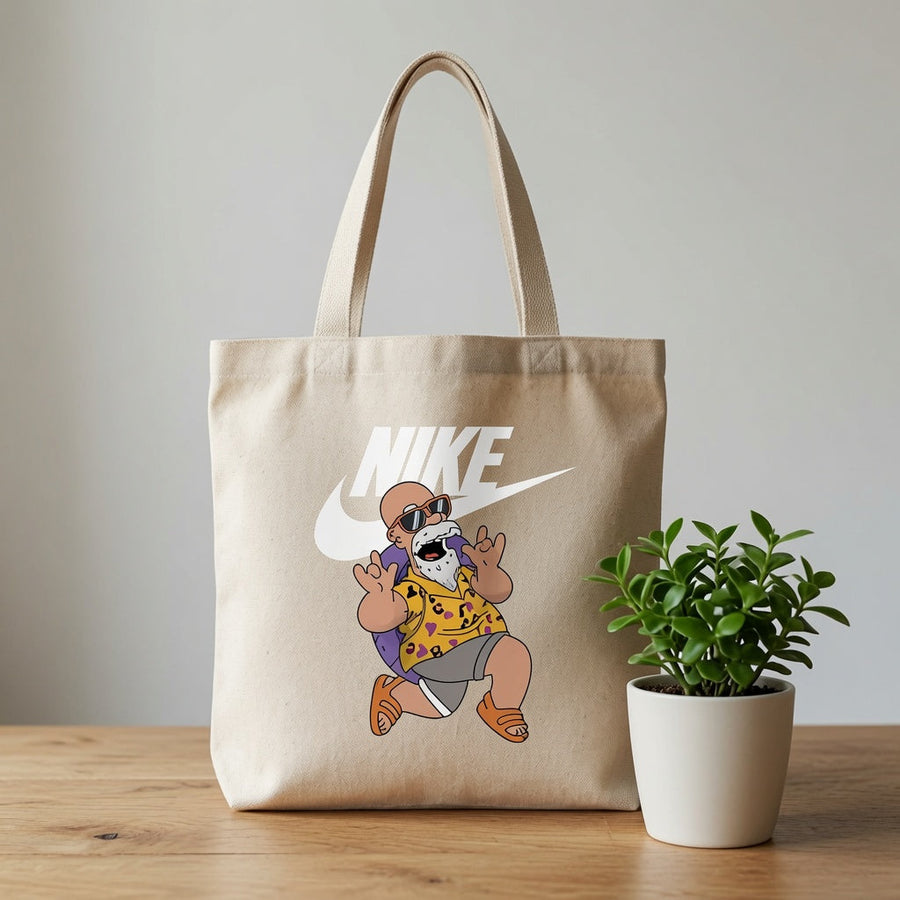 Funny Anime Master Graphic Canvas Tote Bag | Everyday Eco-Friendly Reusable Carryall