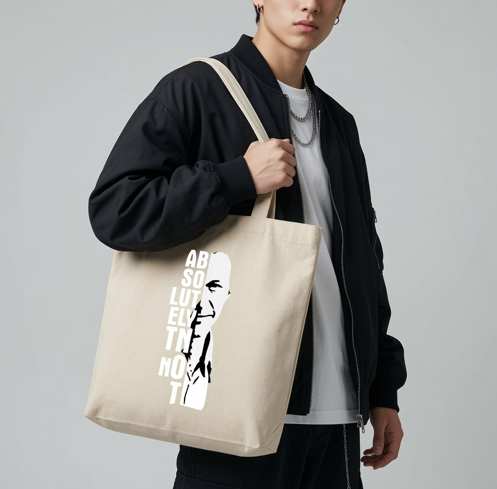 Absolutely Not Imran Khan Canvas Tote Bag - Political Pop Culture Eco Handbag