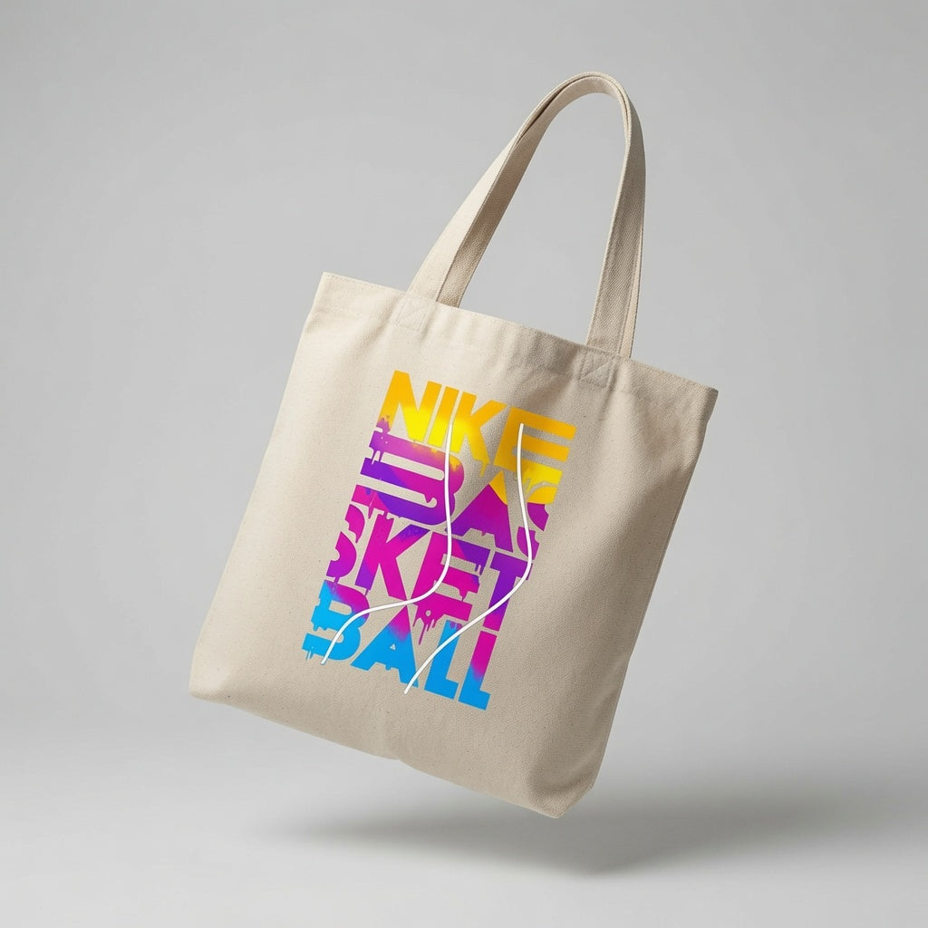 Colorful Graphic Canvas Tote Bag | Everyday Eco-Friendly Shopping Bag