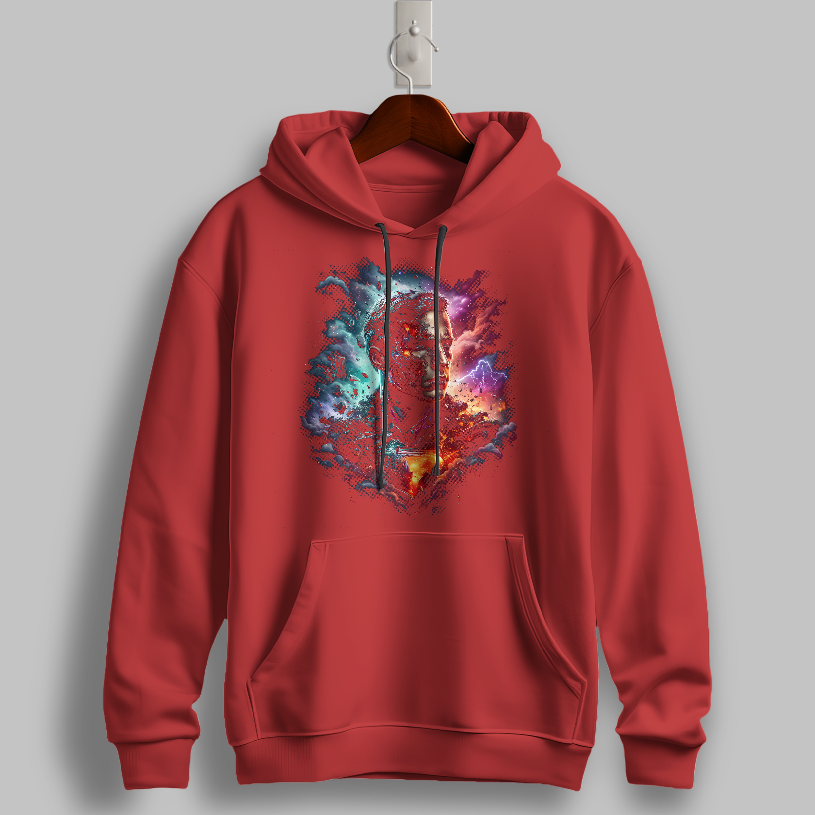 "Cosmic Duality" Graphic Hoodie