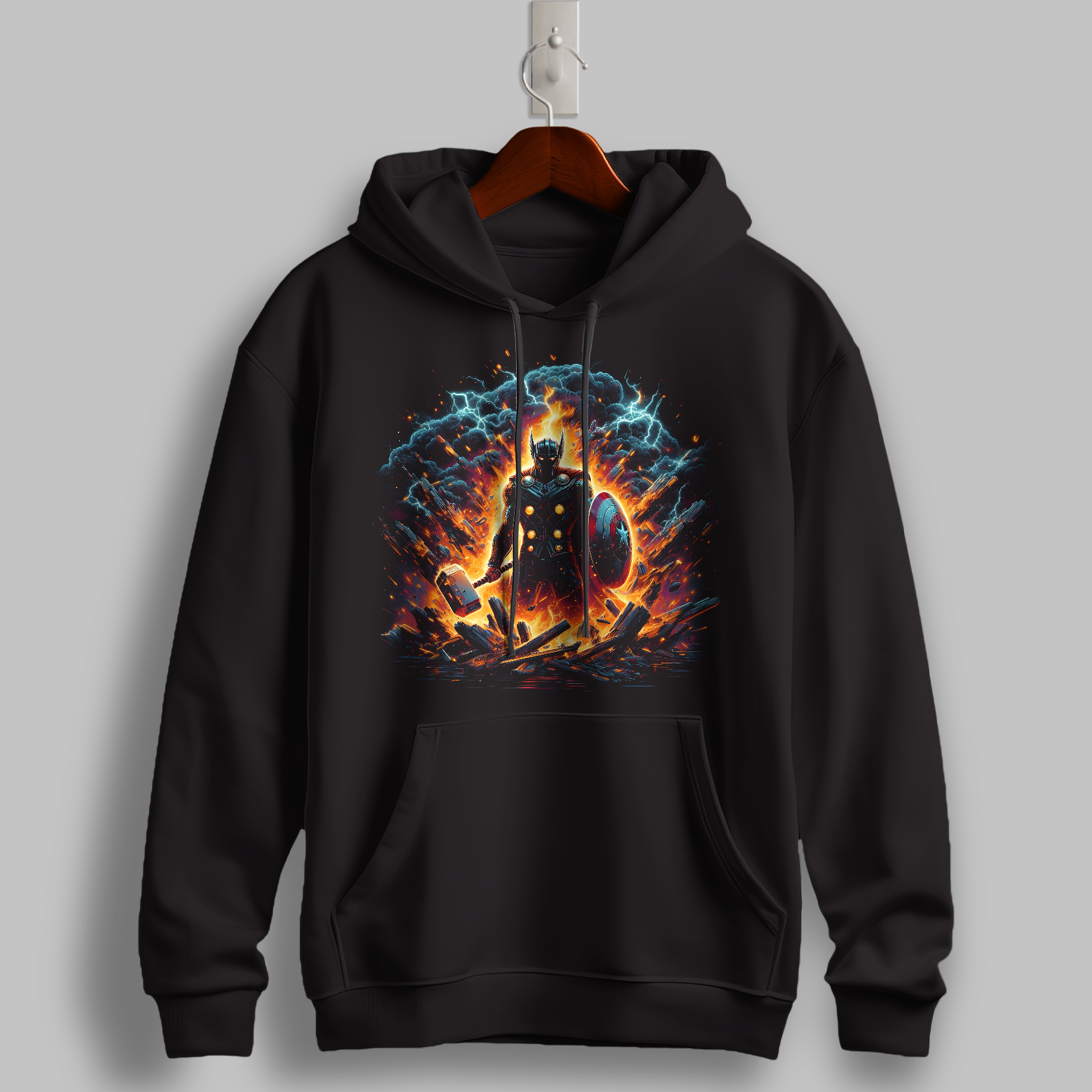 "Celestial Forge" Graphic Hoodie