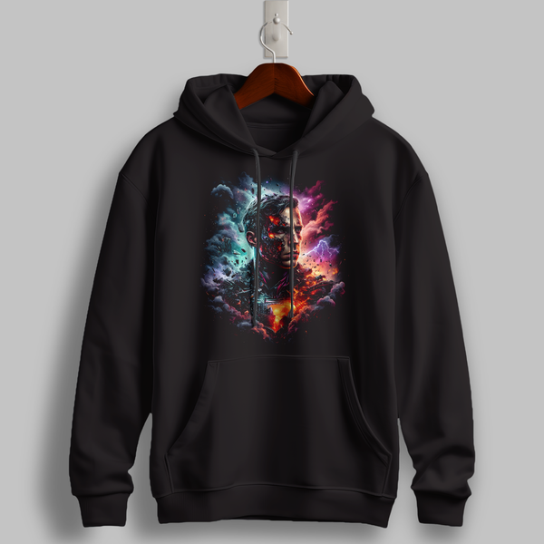 "Cosmic Duality" Graphic Hoodie