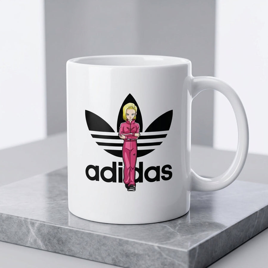 Adidas Inspired Pink Tracksuit Anime Girl Waterproof Vinyl Sticker - Premium Trefoil Graphic Decal for Mugs