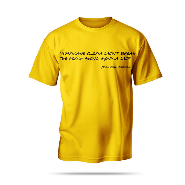 “Hurricane Gloria Didn’t Break the Porch Swing, Monica Did!”