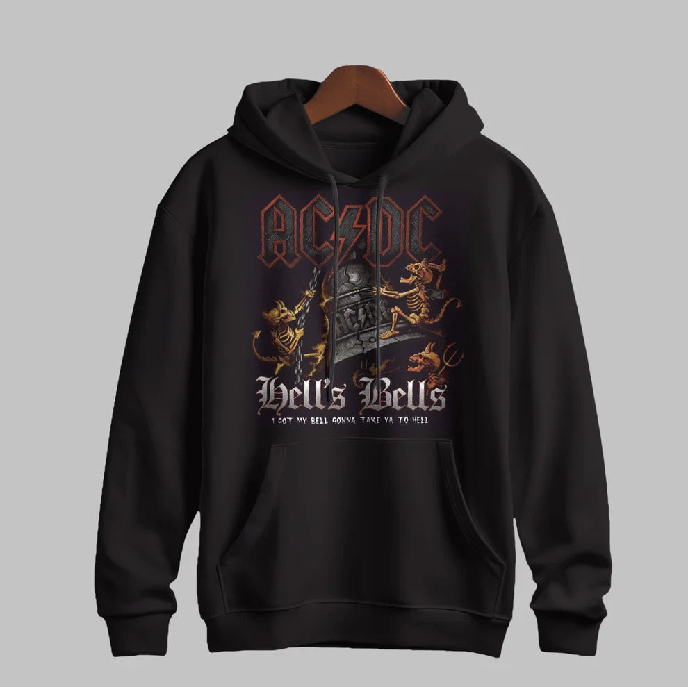AC/DC Logo Printed Hoodie