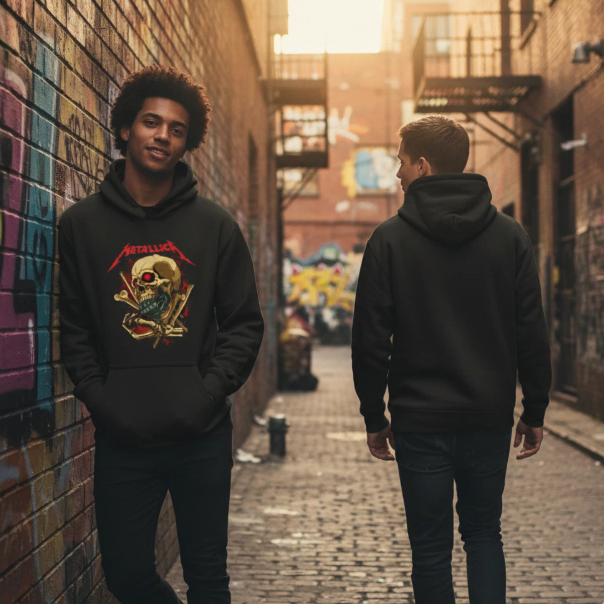 Metallica Skull and Crossbones Black Hoodie