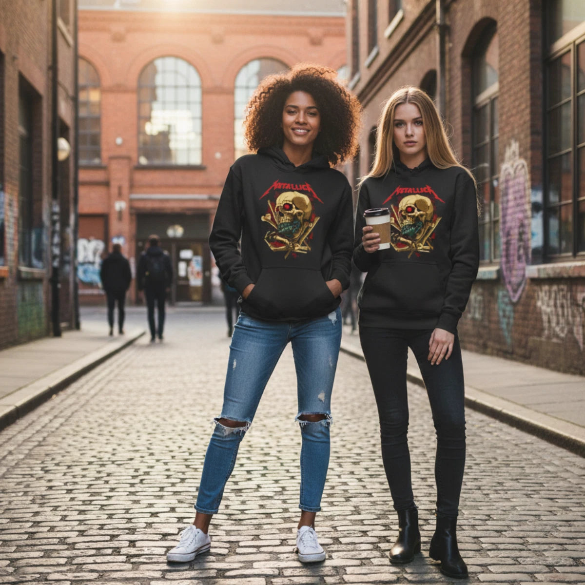 Metallica Skull and Crossbones Black Hoodie