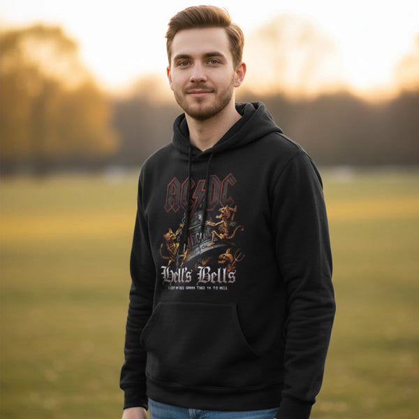 AC/DC Logo Printed Hoodie