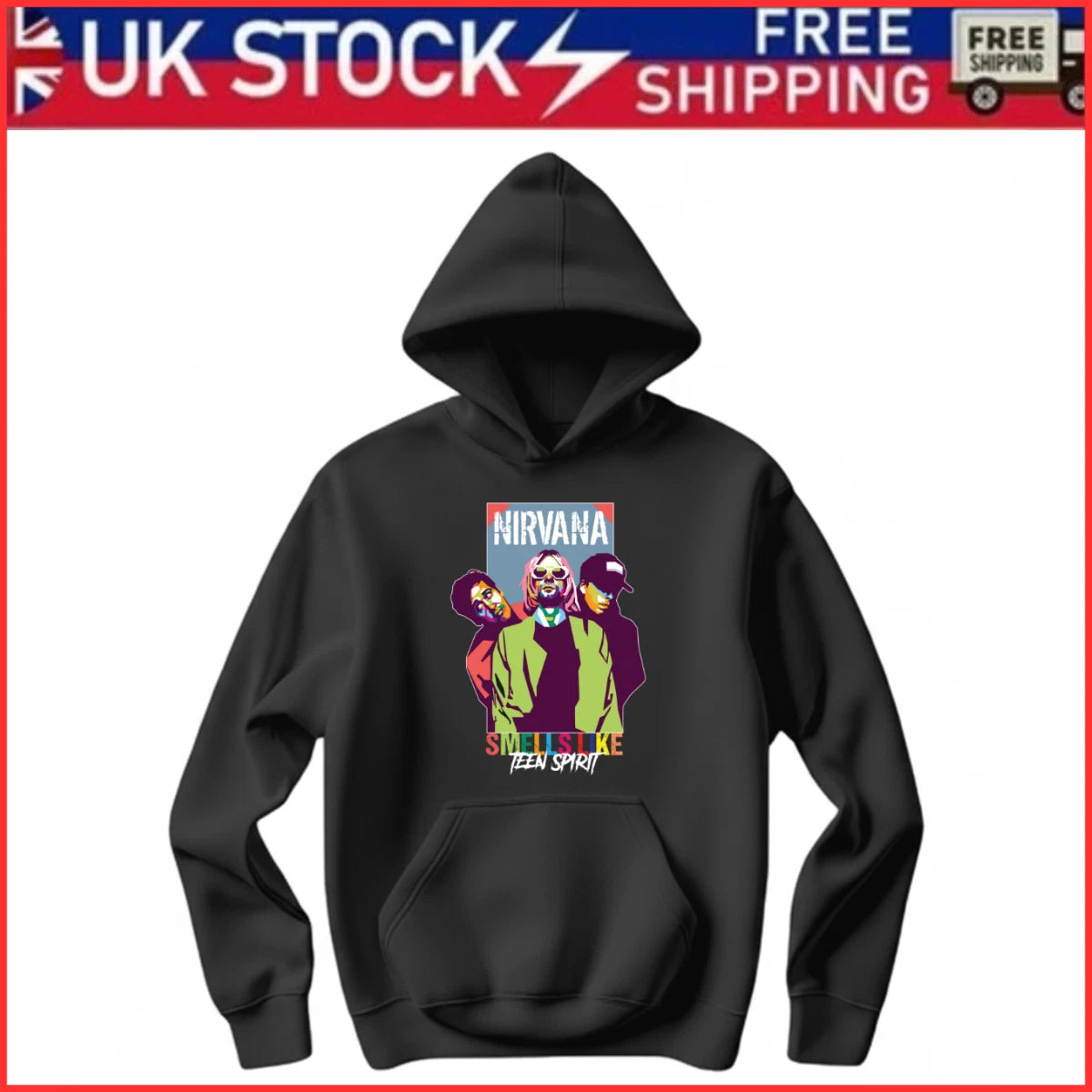 Spirit Pop Art Black Hoodie