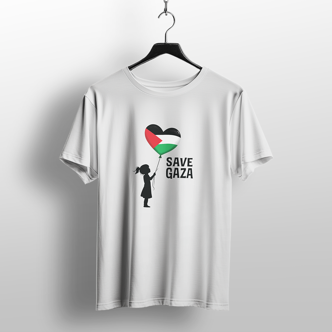 Save Gaza Flag Heart T-Shirt