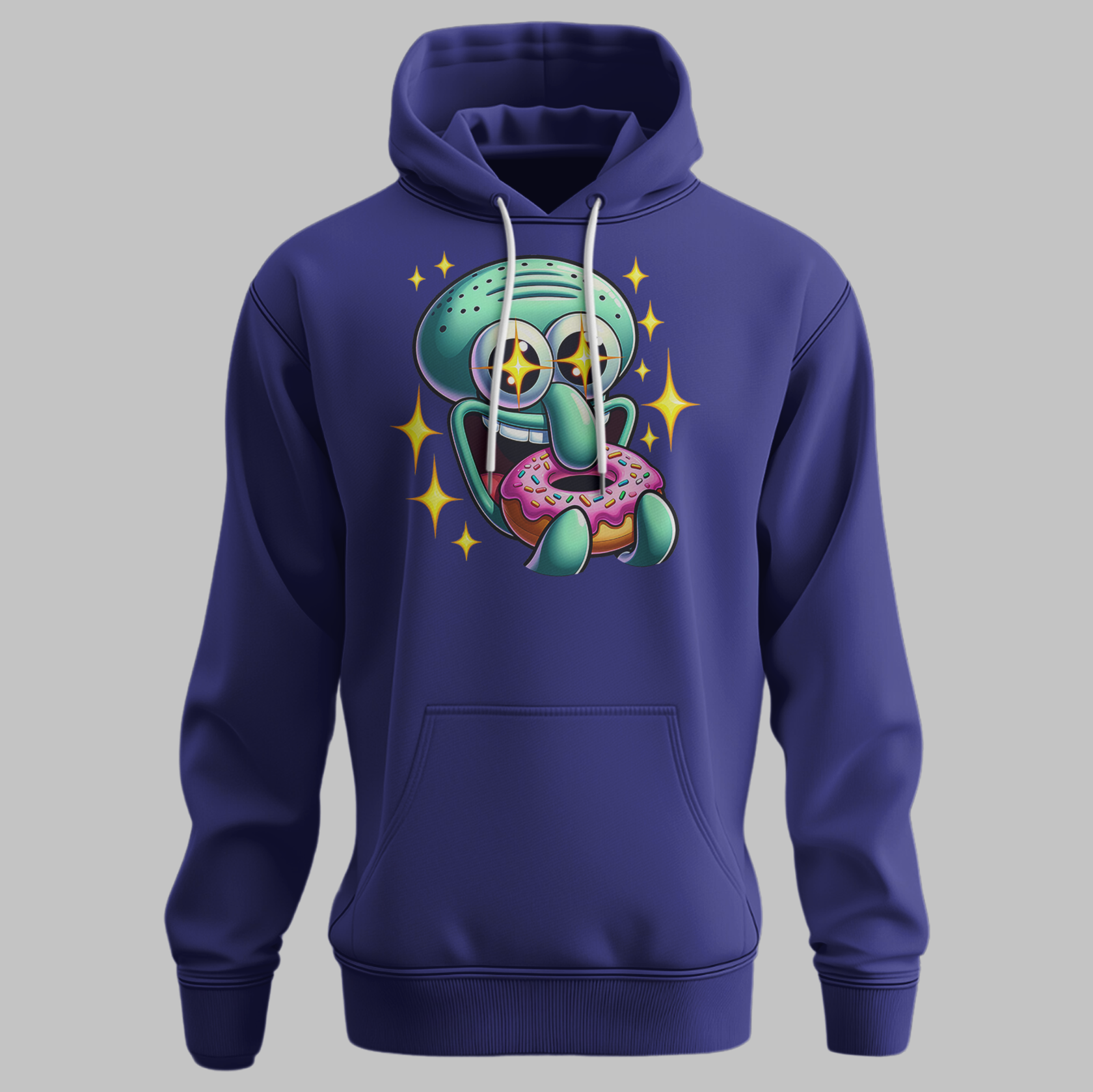 Playful Squidward Donut Hoodie