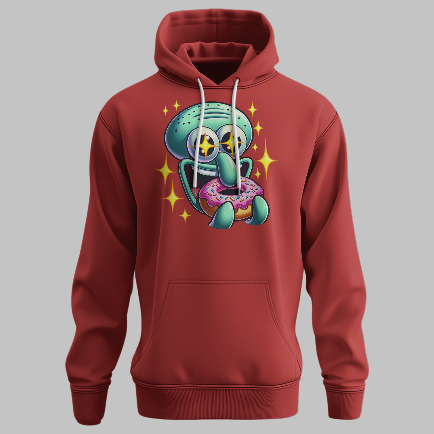 Playful Squidward Donut Hoodie