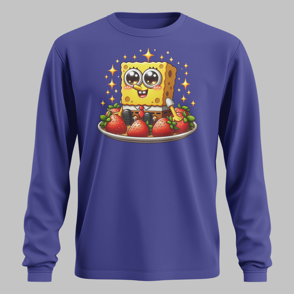 Strawberry Delight Black Sweatshirt