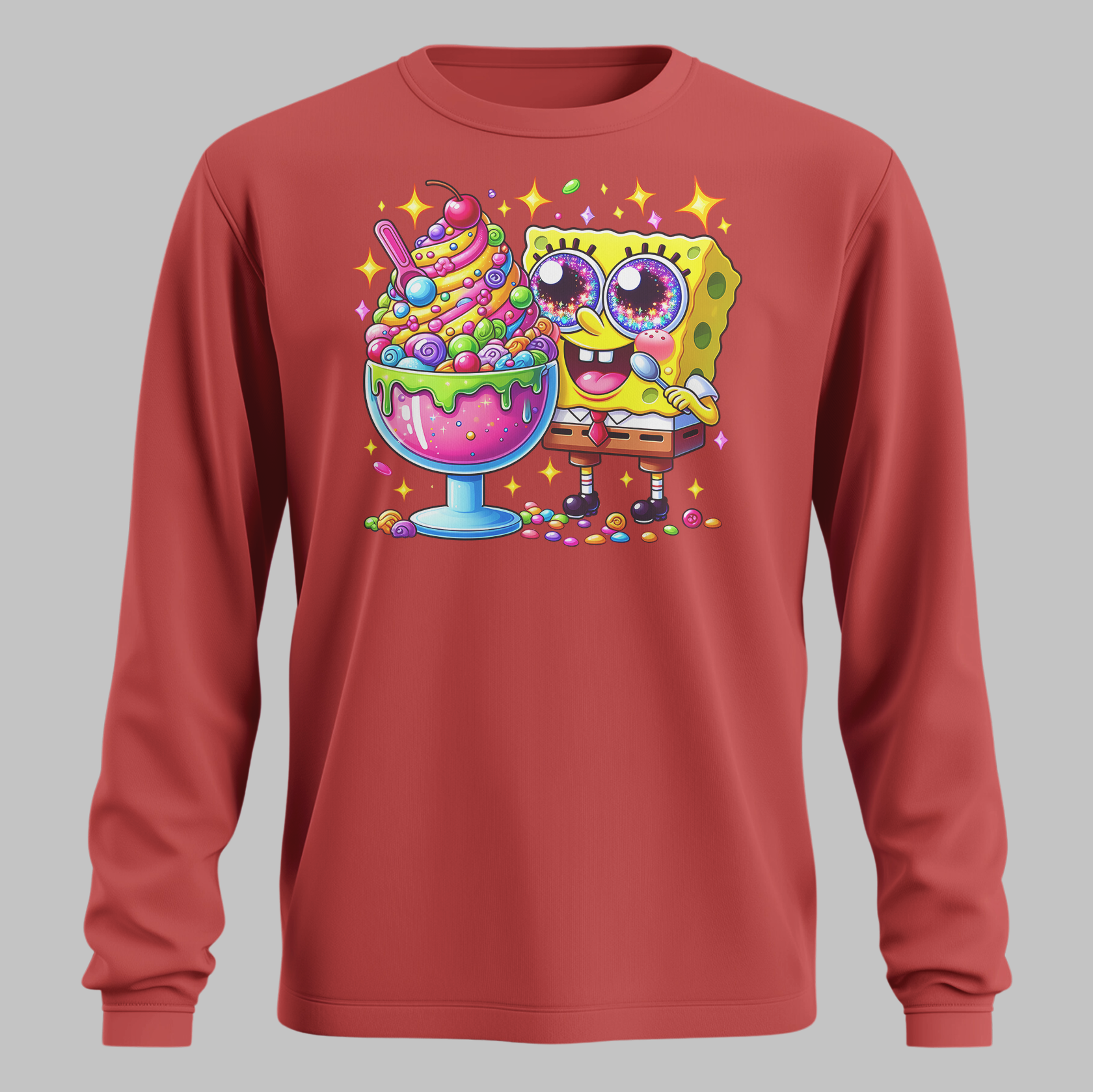 Fun-Loving Ice Cream Crewneck Sweatshirt