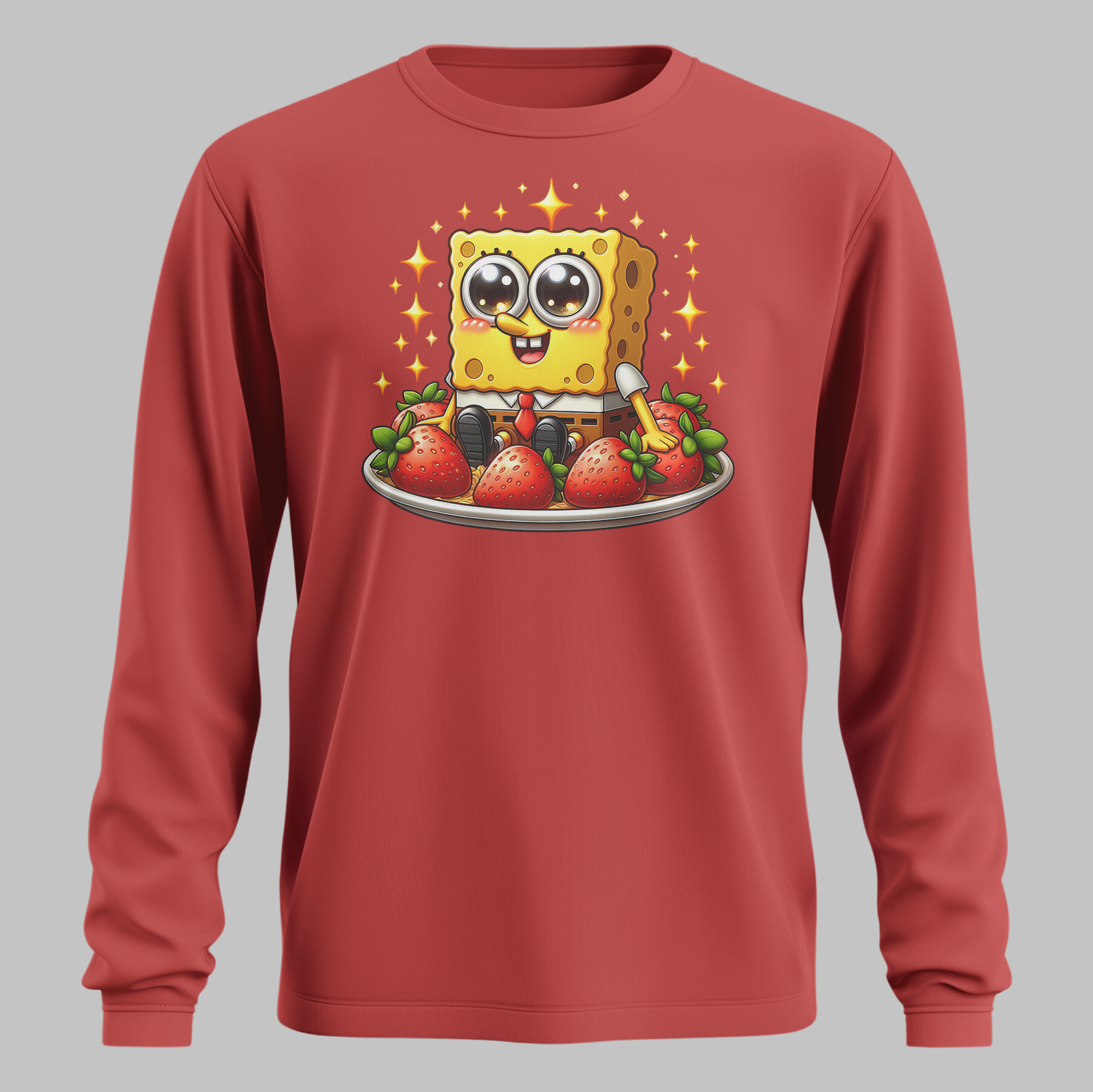 Strawberry Delight Black Sweatshirt