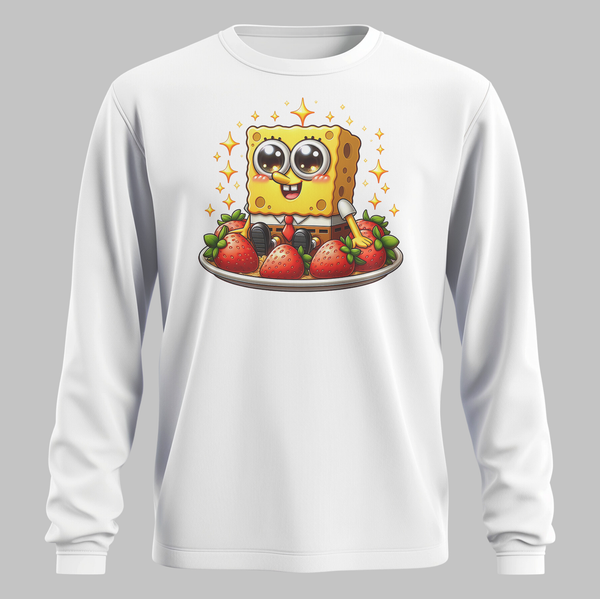 Strawberry Delight Black Sweatshirt