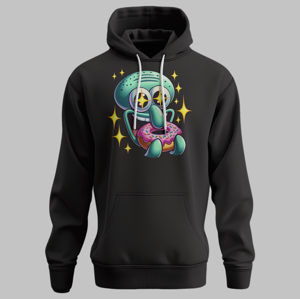 Playful Squidward Donut Hoodie