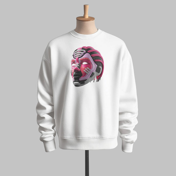 Cyberpunk Neon Skull Sweatshirt