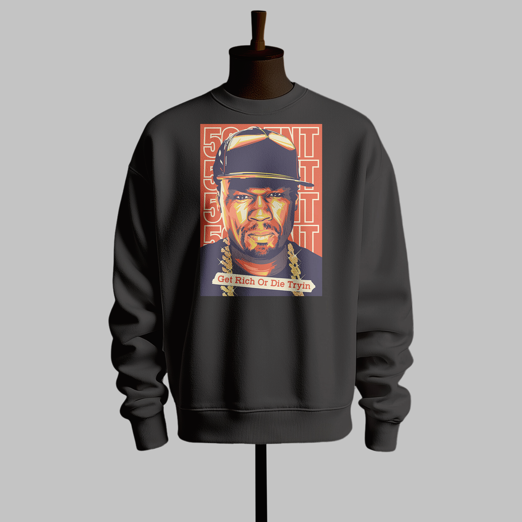 50 Cents Get Rich Graphics Sweatshirt