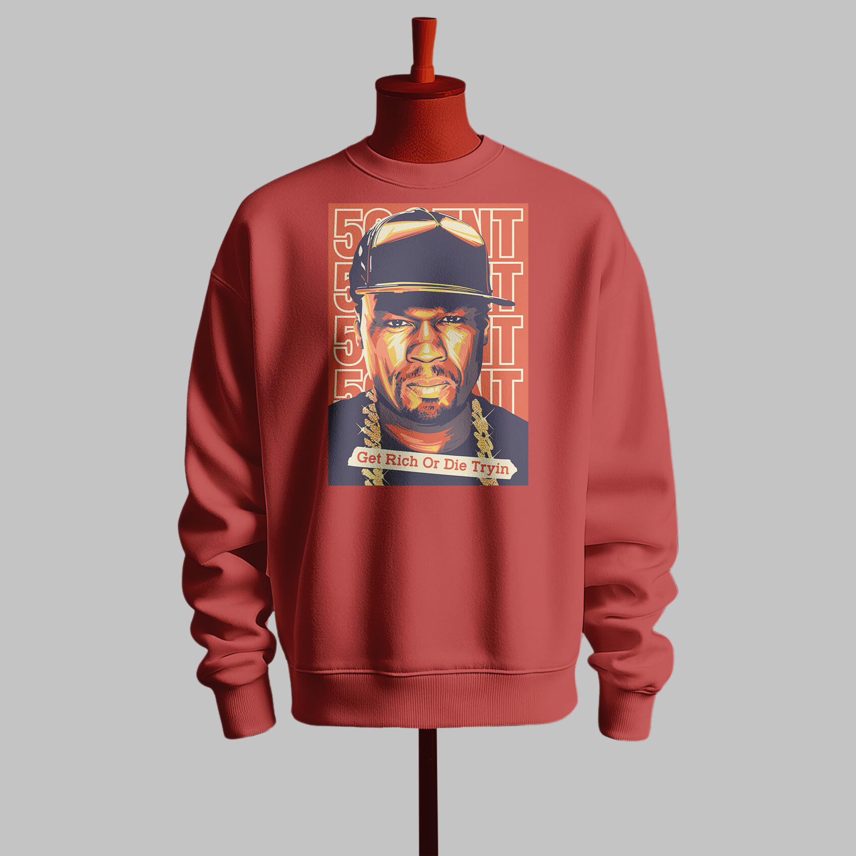 50 Cents Get Rich Graphics Sweatshirt