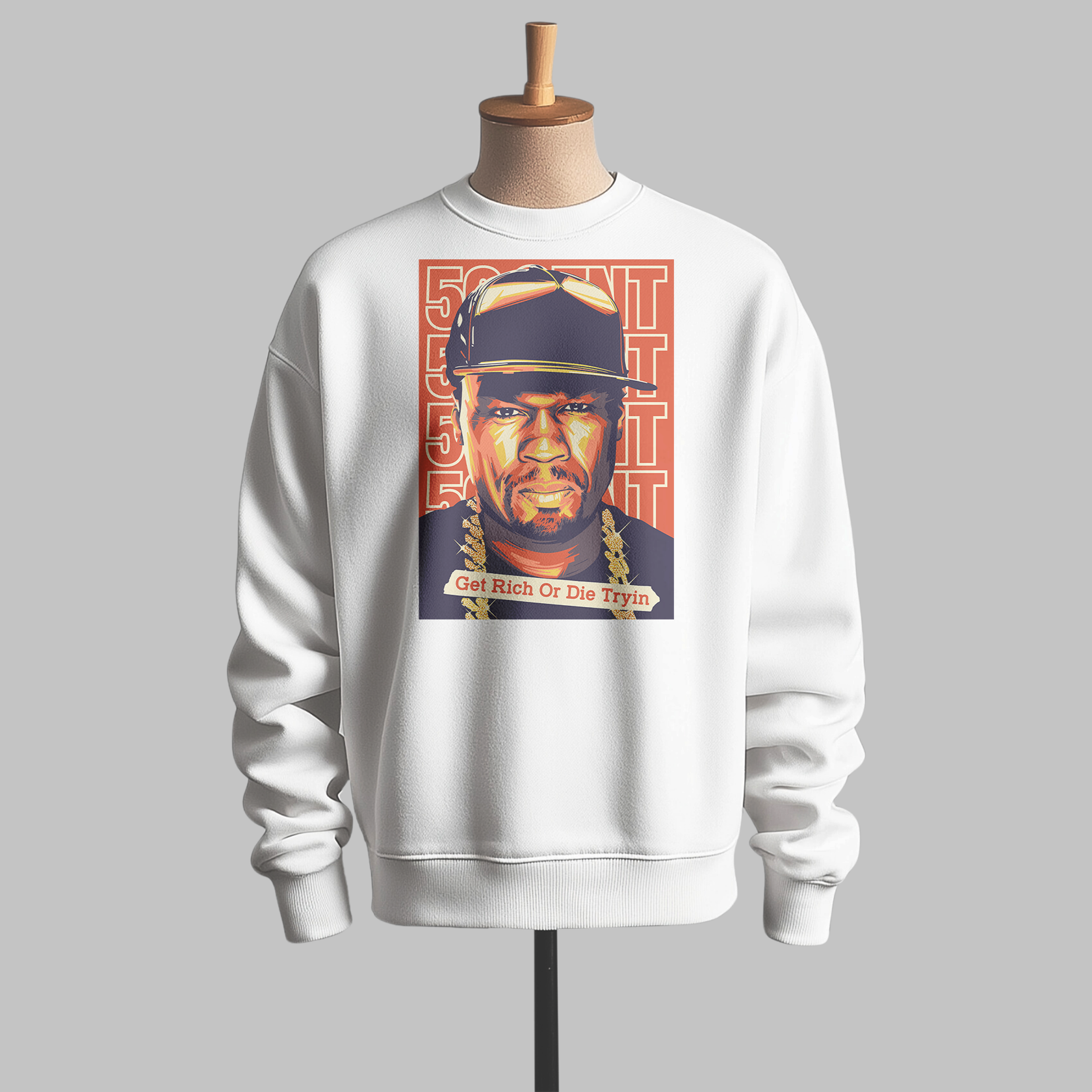 50 Cents Get Rich Graphics Sweatshirt