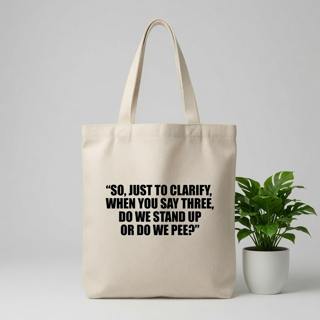 Funny Natural Cotton Canvas Tote Bag - Reusable Humor Quote Shopping Tote