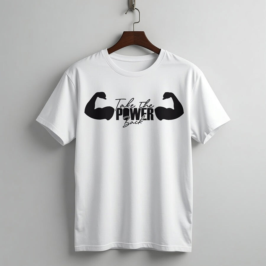 "Take The Power Back" Flexing Biceps Graphic Tee