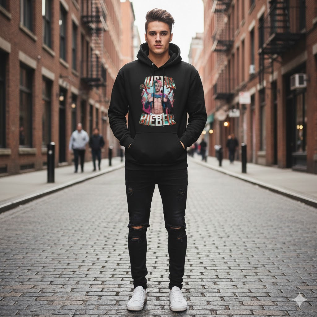 Justin Bieber Retro Y2K Tribute Hoodie