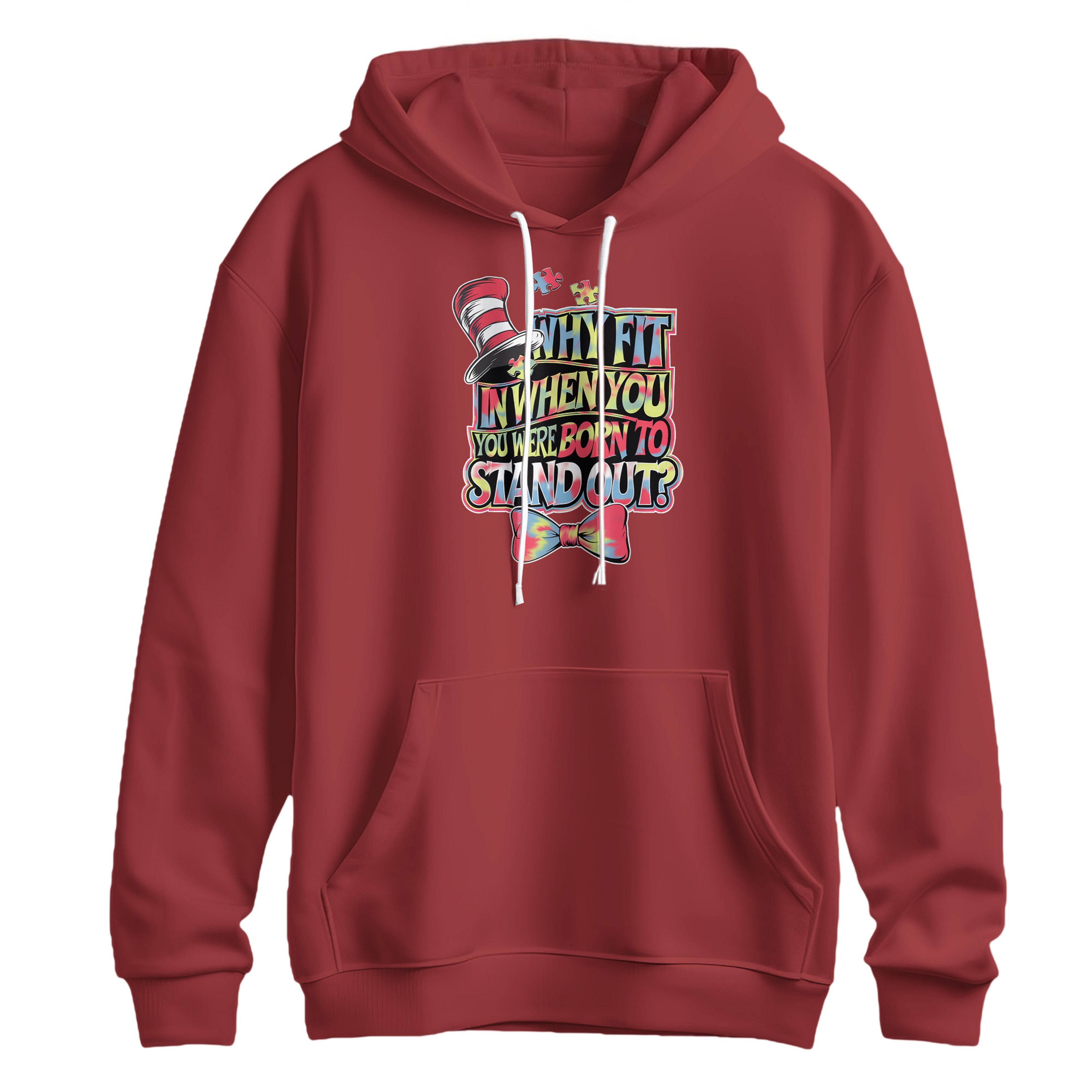 Why Fit In When You Were Born To Stand Out Autism Hoodie