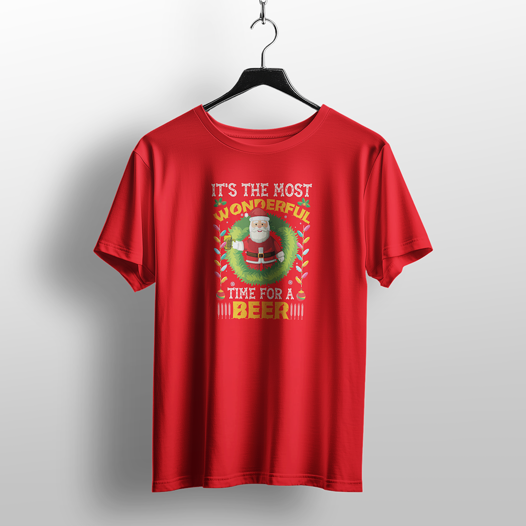 Most Wonderful Time For a Beer Christmas T-Shirt