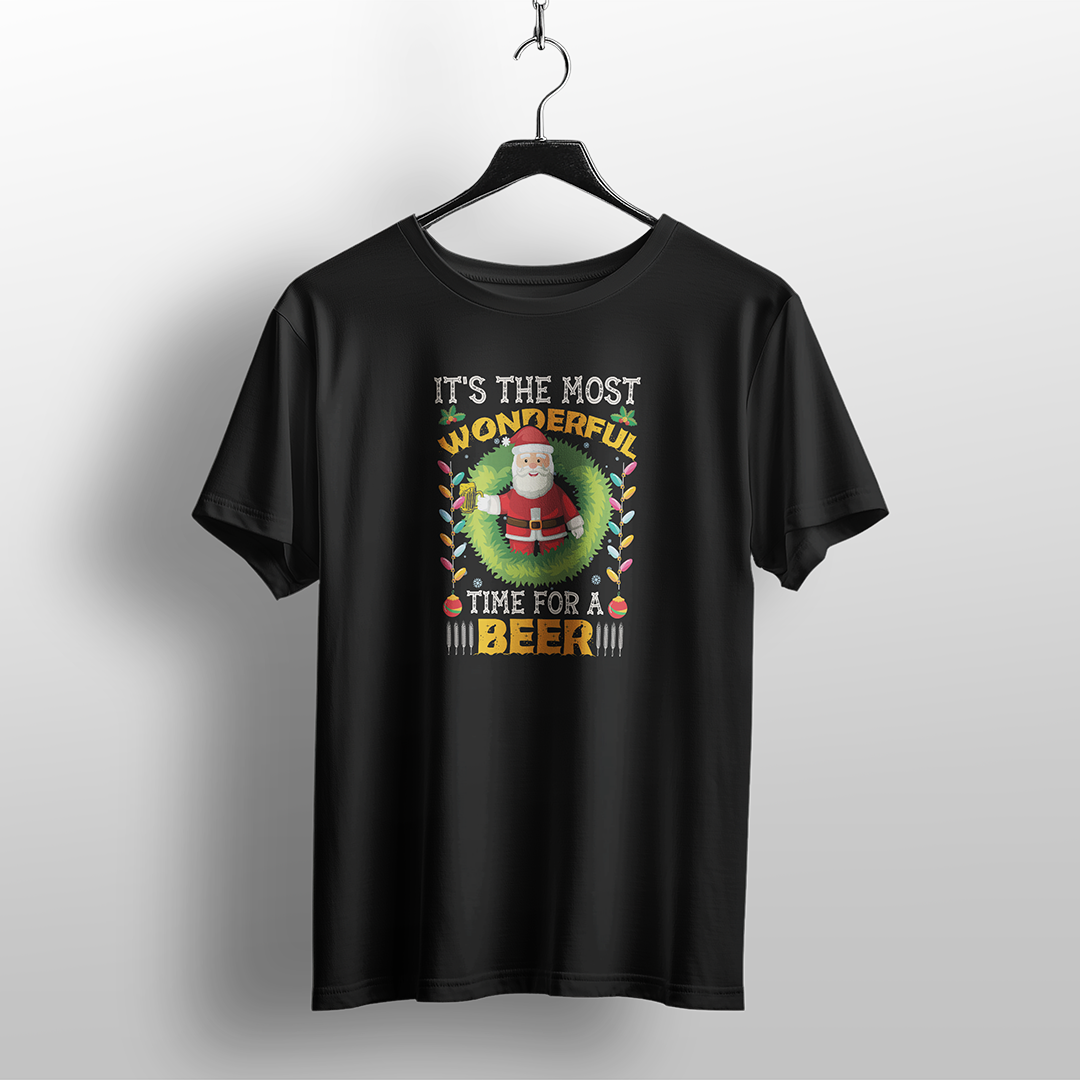 Most Wonderful Time For a Beer Christmas T-Shirt